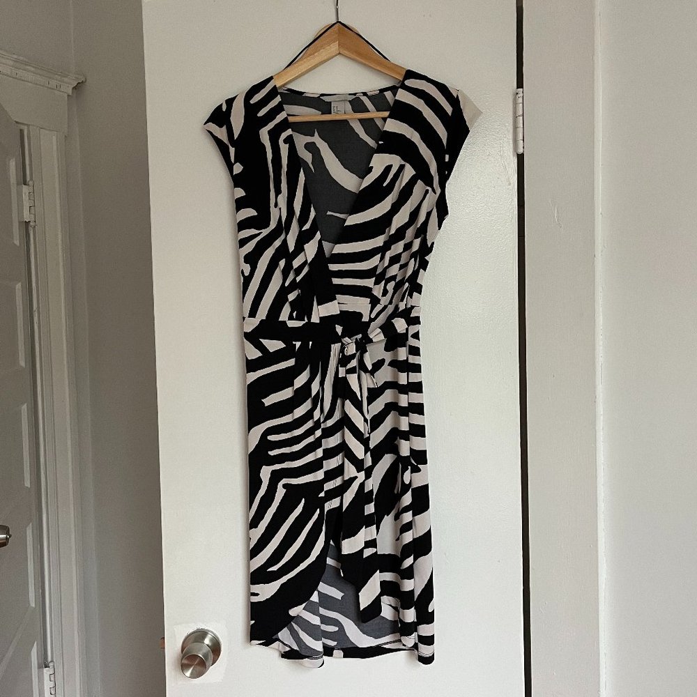 H&M Zebra Print Wrap Dress
